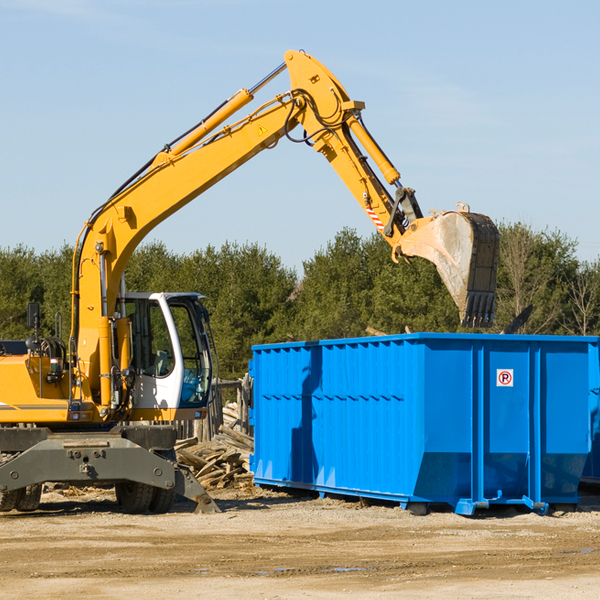 are there any restrictions on where a residential dumpster can be placed in Fabius